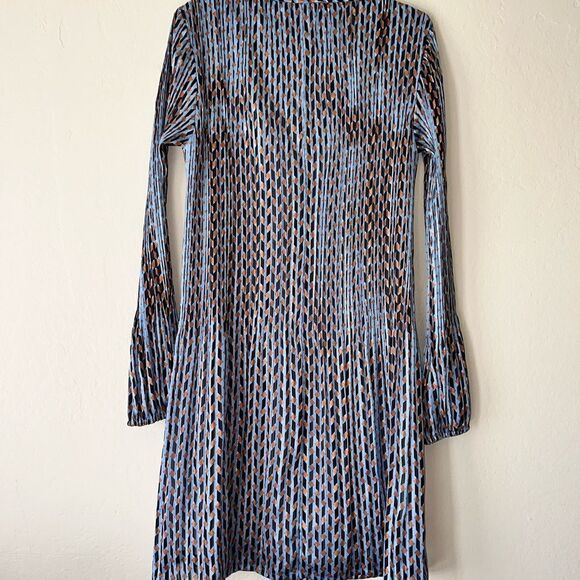 Maje Geometric Print Metallic Shift Dress Size 34 (small) - Picture 5 of 10
